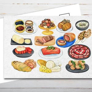 Gourmet Foods Postcard