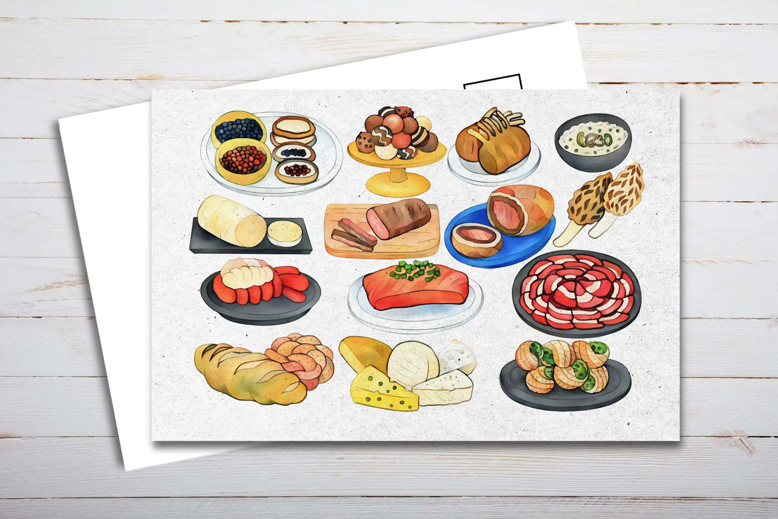 Gourmet Foods Postcard