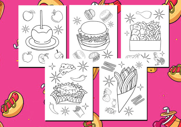 Carnival Food Coloring Pages