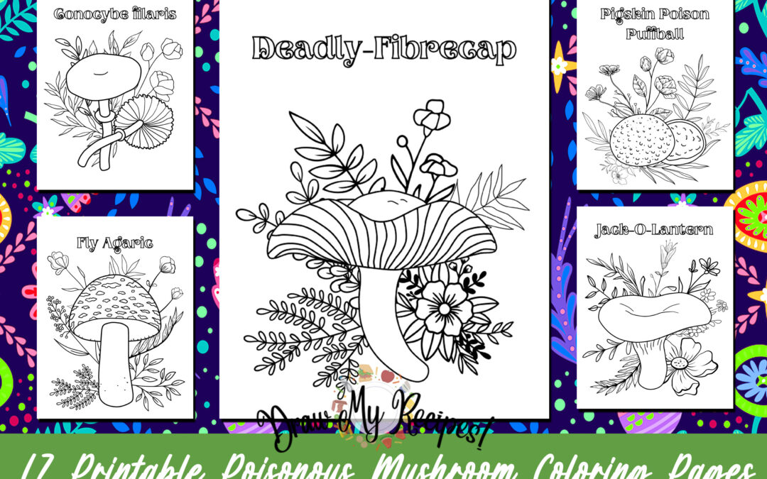 17 Poisonous Mushroom Coloring Pages Printables