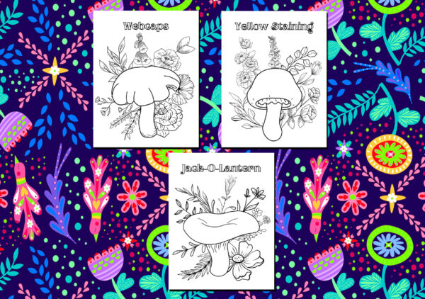 Poisonous Mushroom Coloring Pages